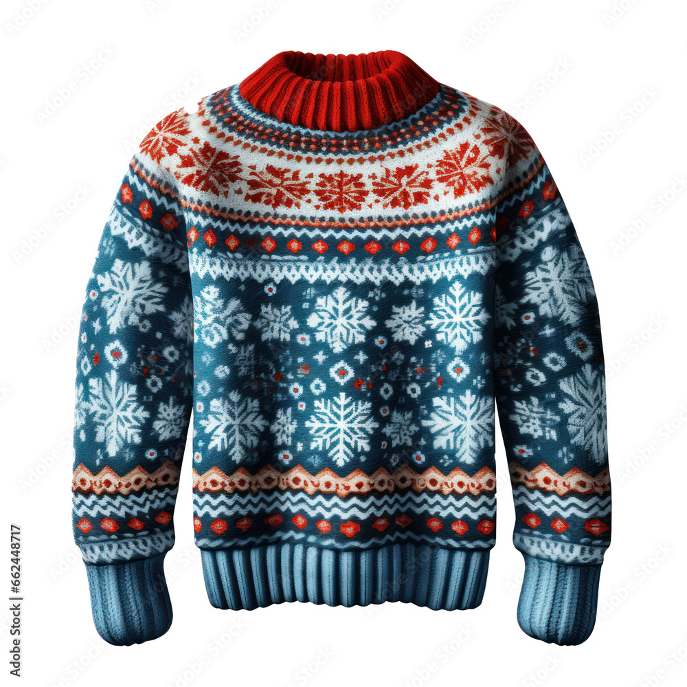 christmas funny sweater isolated