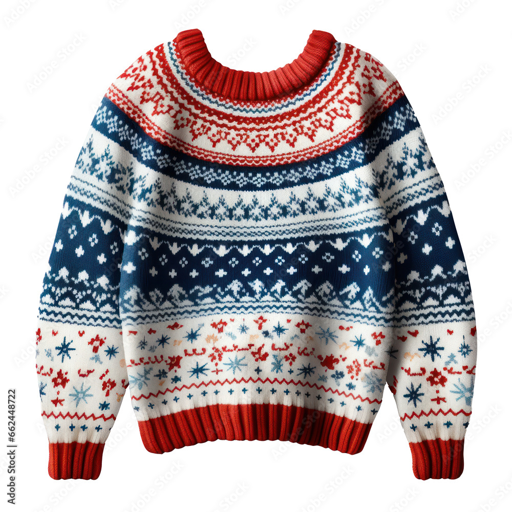 christmas funny sweater isolated