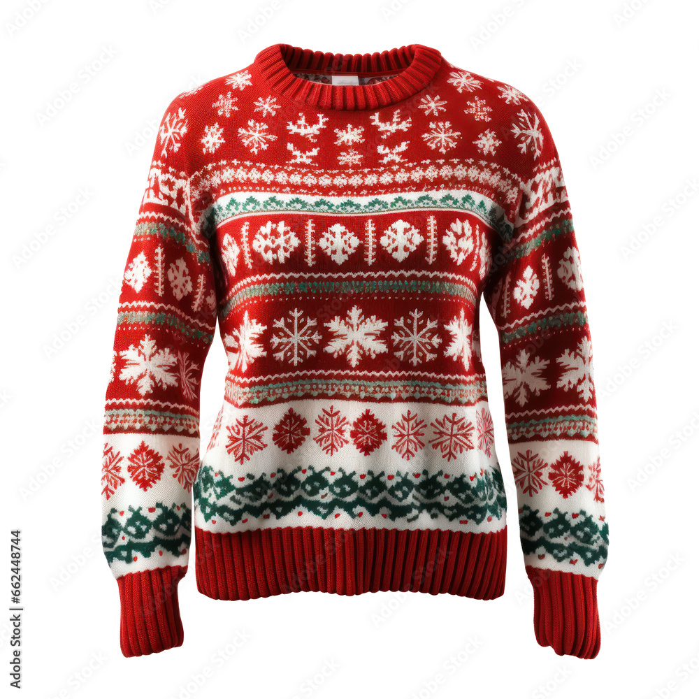 christmas funny sweater isolated