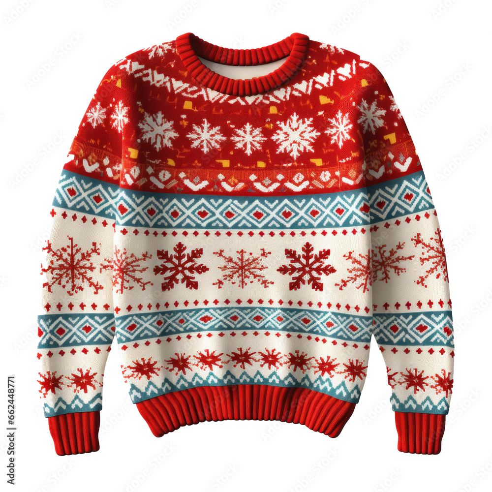 christmas funny sweater isolated