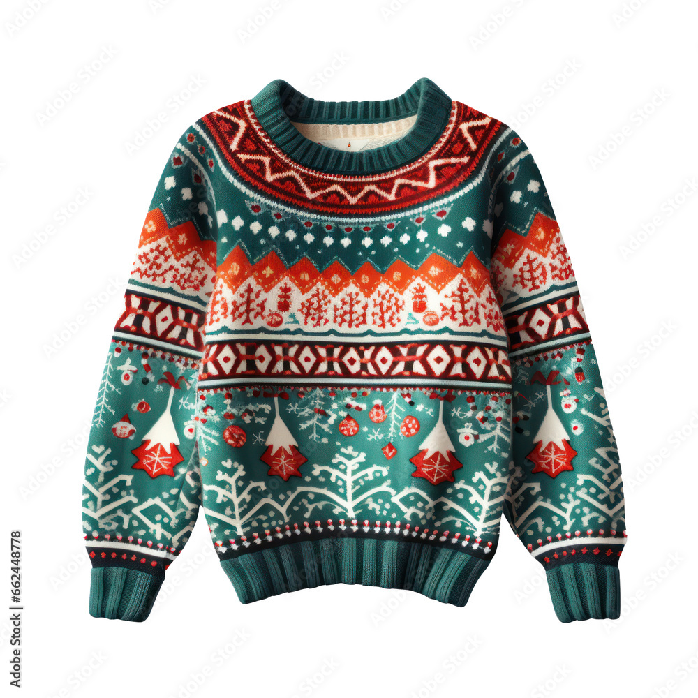 christmas funny sweater isolated