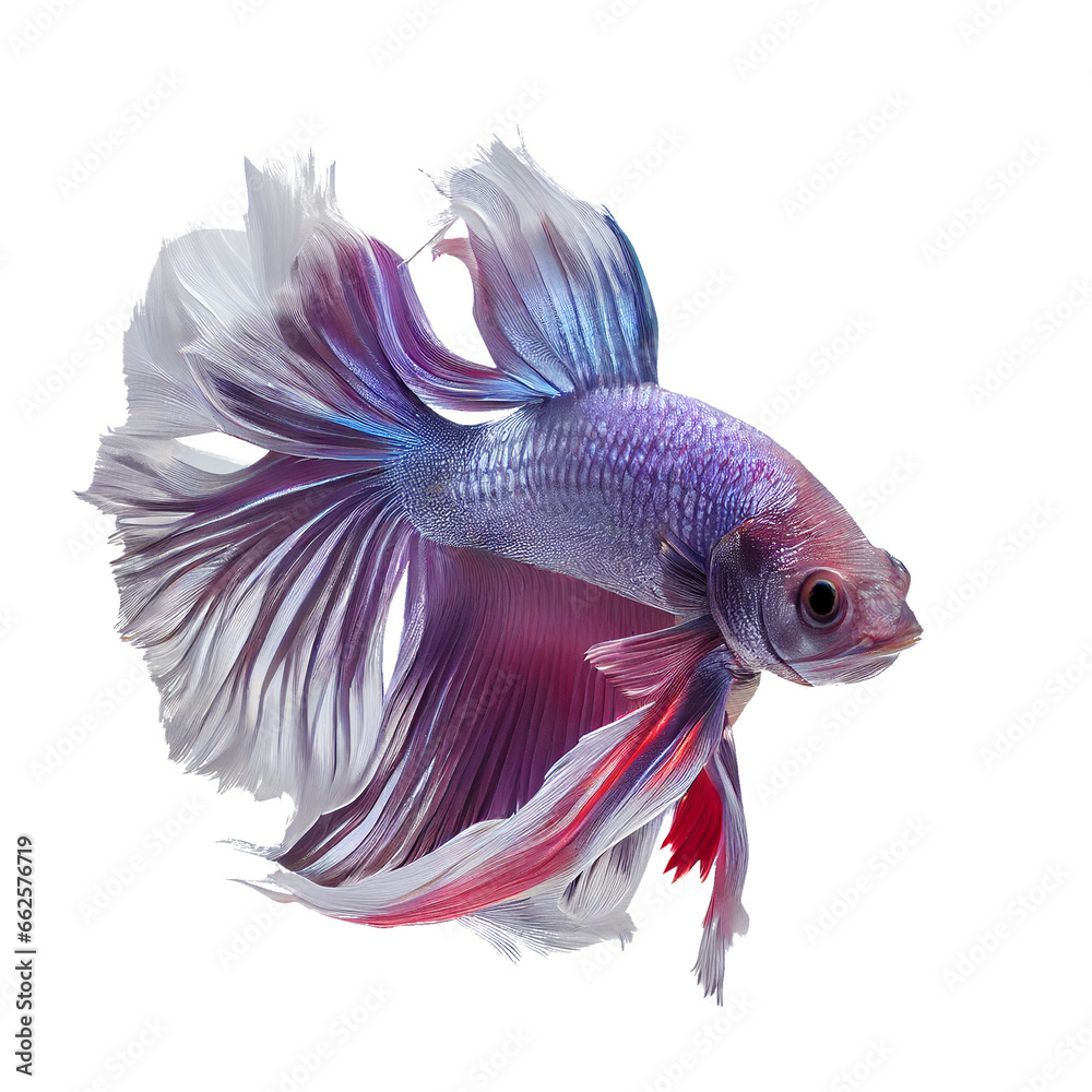 siamese fighting fish on transparent background PNG. 