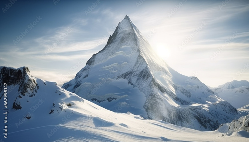 Travel to majestic mountain range for extreme terrain adventure generated by AI