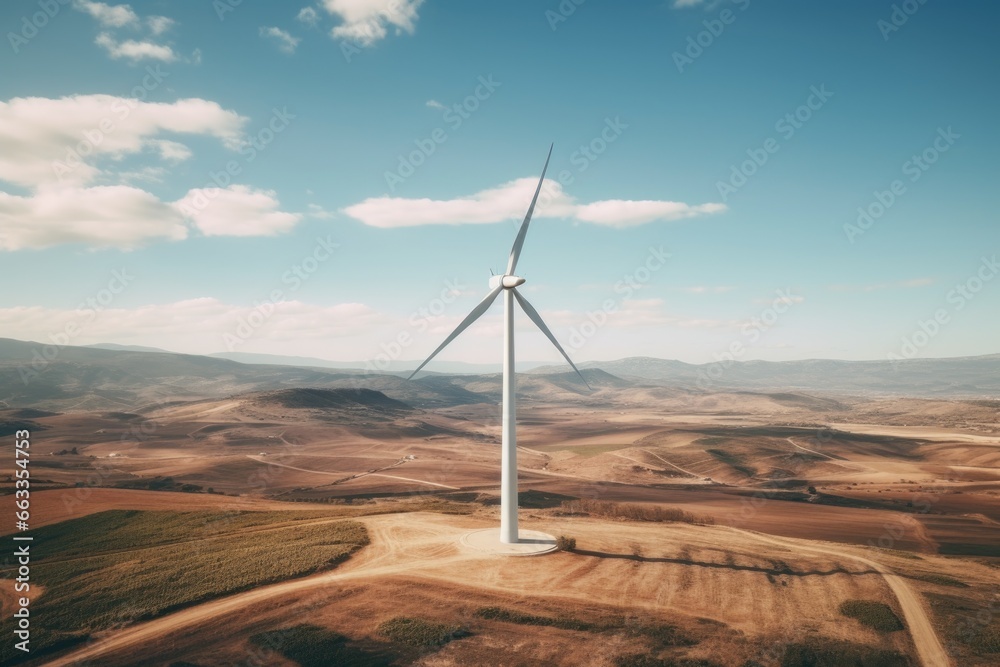 Sweeping Aerial: Wind Turbines Powering Tomorrow