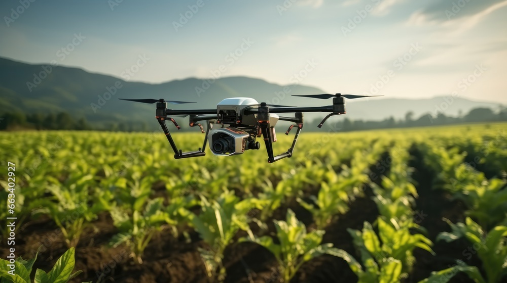 Drone Smart on Agriculture, Future Farming Technology, Digital Farm Management.