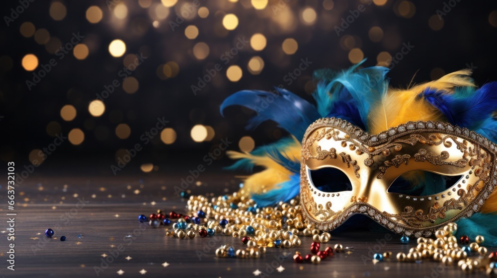 mardi gras holiday background large copyspace area with copy space for text