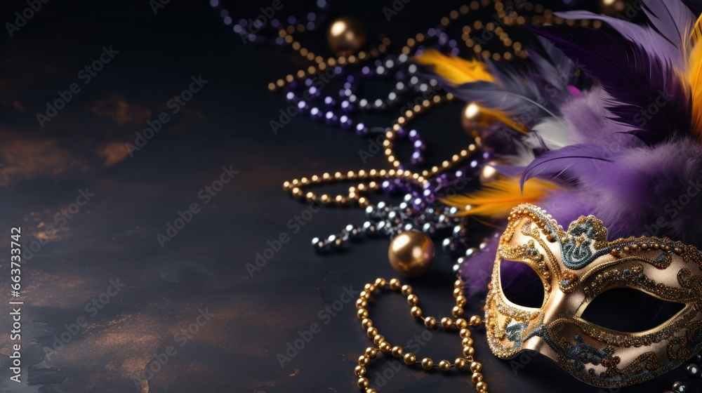 mardi gras holiday background large copyspace area with copy space for text