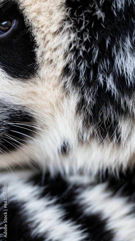 A close-up of a pandas paw with its unique