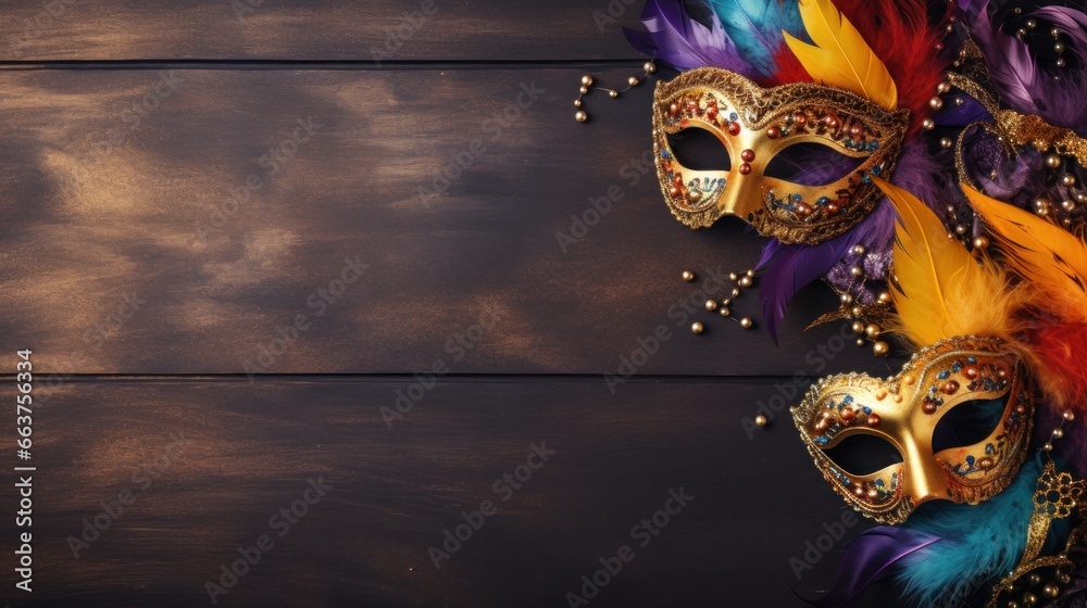 mardi gras holiday background large copyspace area with copy space for text