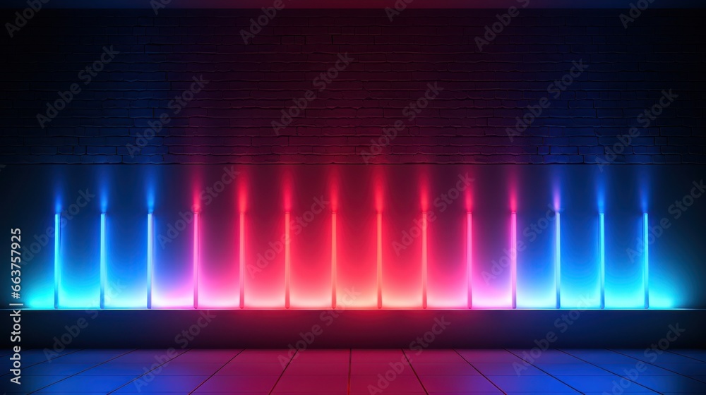 colorful wall lighting in the form of blue and red light