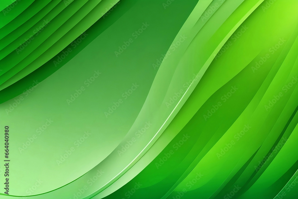 Abstract green gradient wave background