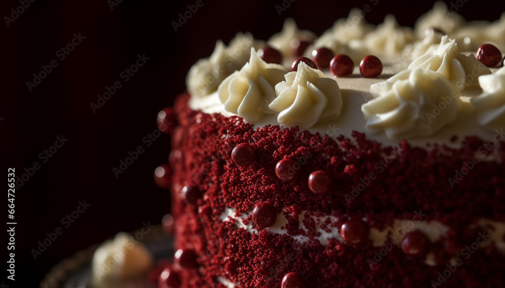 Freshness and sweetness on a plate, homemade berry celebration generated by AI