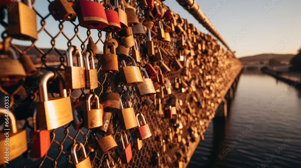 Art place symbolic locks on a bridge, Signifying their commitment to ending mental health stigma.