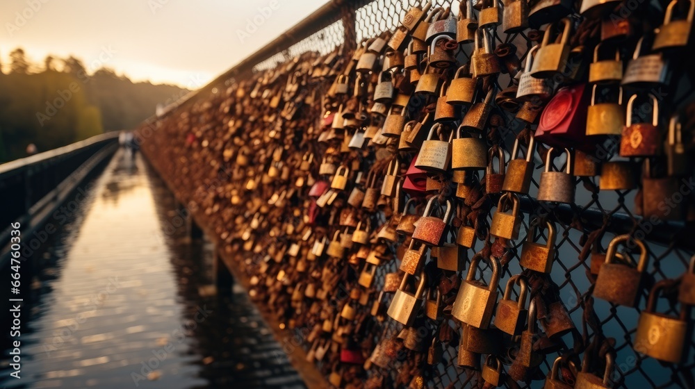 Art place symbolic locks on a bridge, Signifying their commitment to ending mental health stigma.