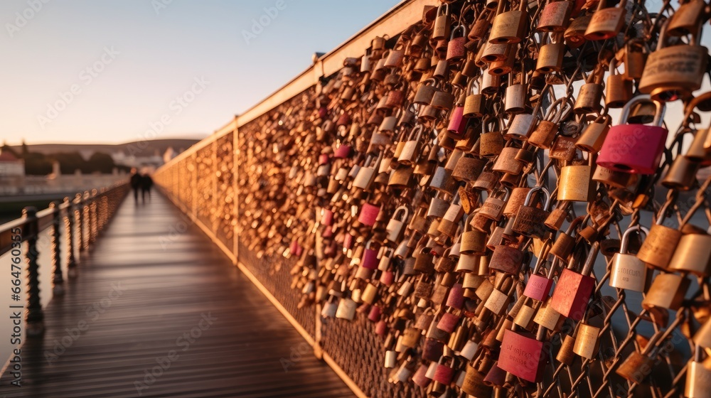 Art place symbolic locks on a bridge, Signifying their commitment to ending mental health stigma.