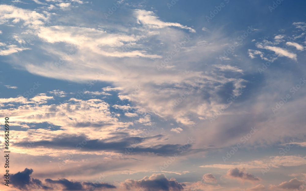 Sky landscape. Peaceful sky in a general close-up.