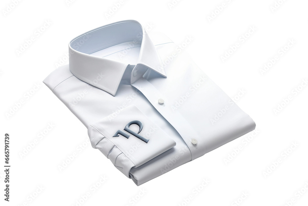 3D Icon of Grooms Monogrammed Dress Shirt on transparent background.