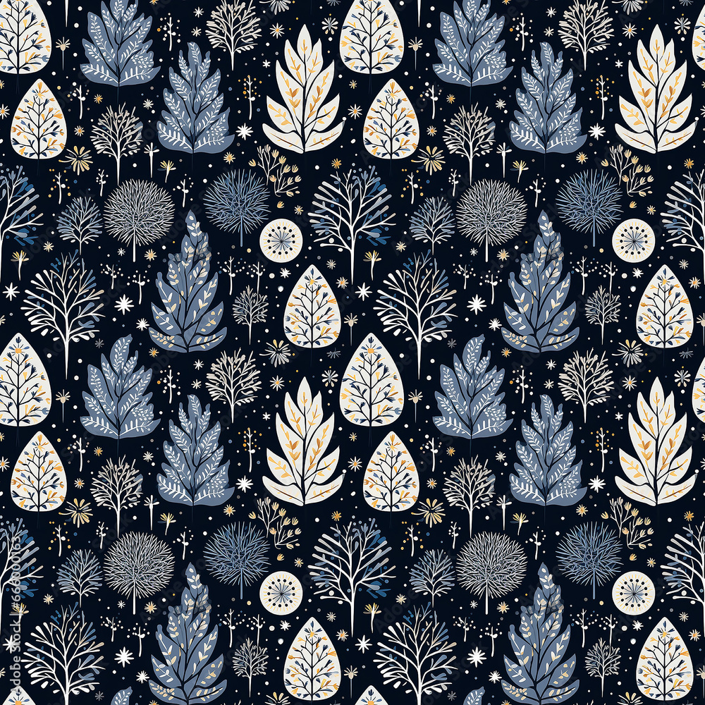 winter pattern. Seamless pattern.