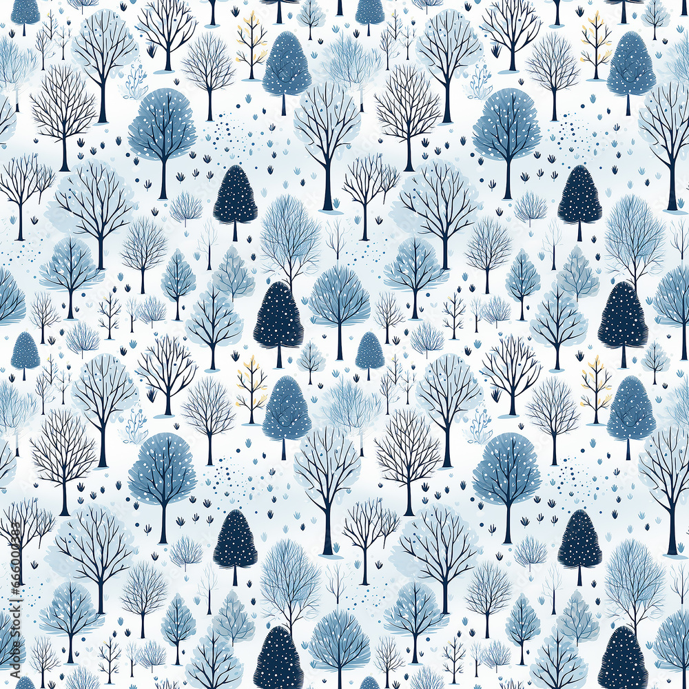 winter pattern. Seamless pattern.