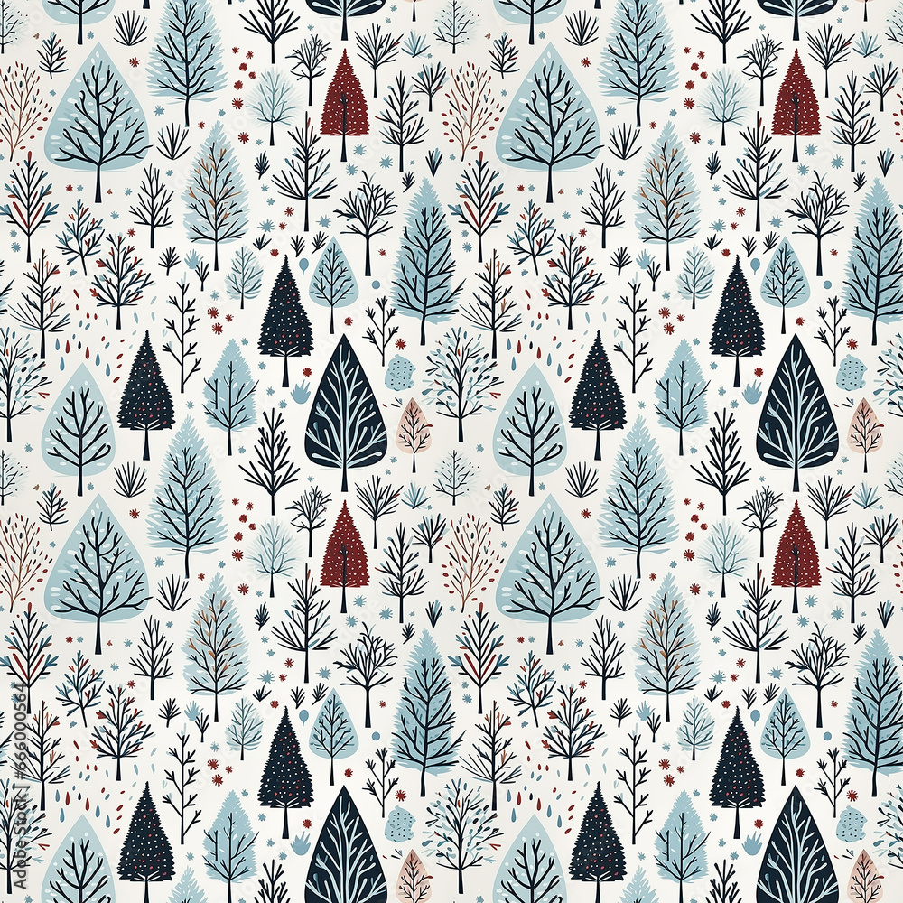 winter pattern. Seamless pattern.