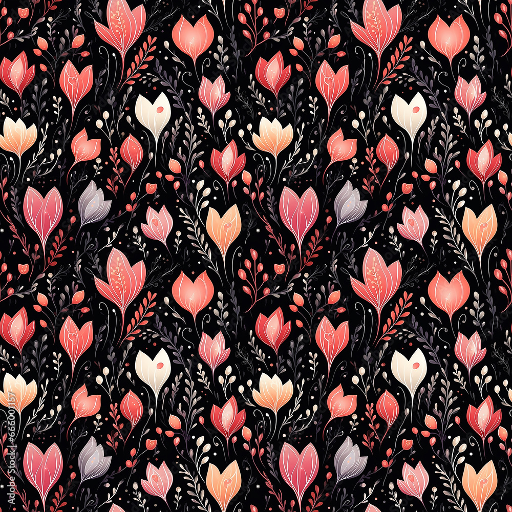 romantic pattern. Seamless pattern.