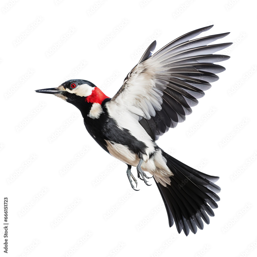 woodpecker isolated on a transparent background PNG, Generative Ai