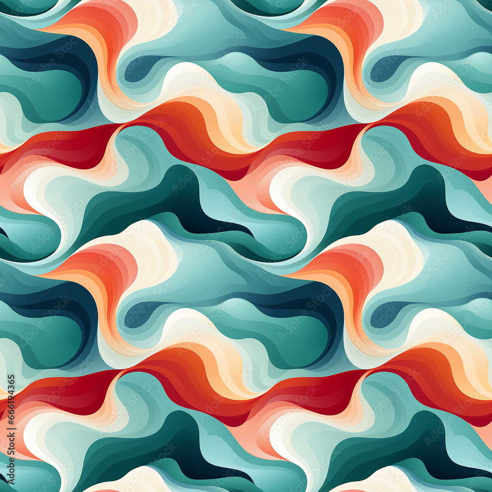 minimalist abstract wave. Seamless pattern.