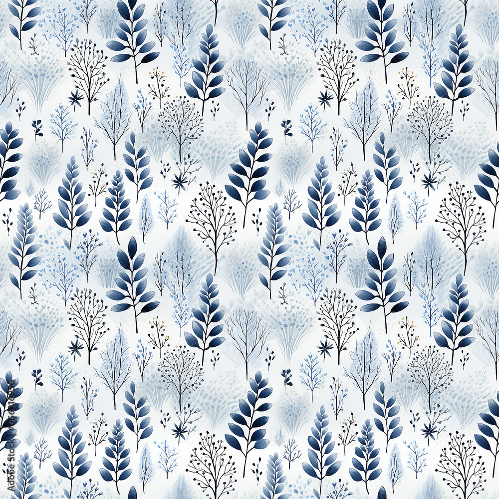 winter pattern. Seamless pattern.