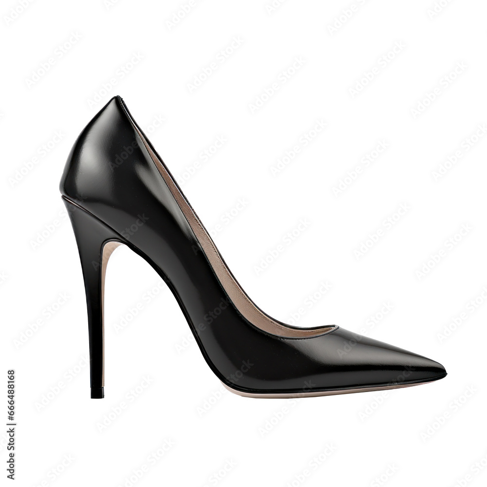 black elegant stiletto heel isolated