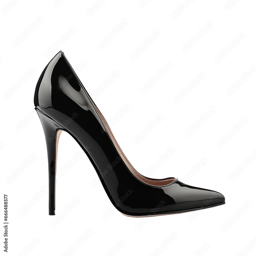 black elegant stiletto heel isolated