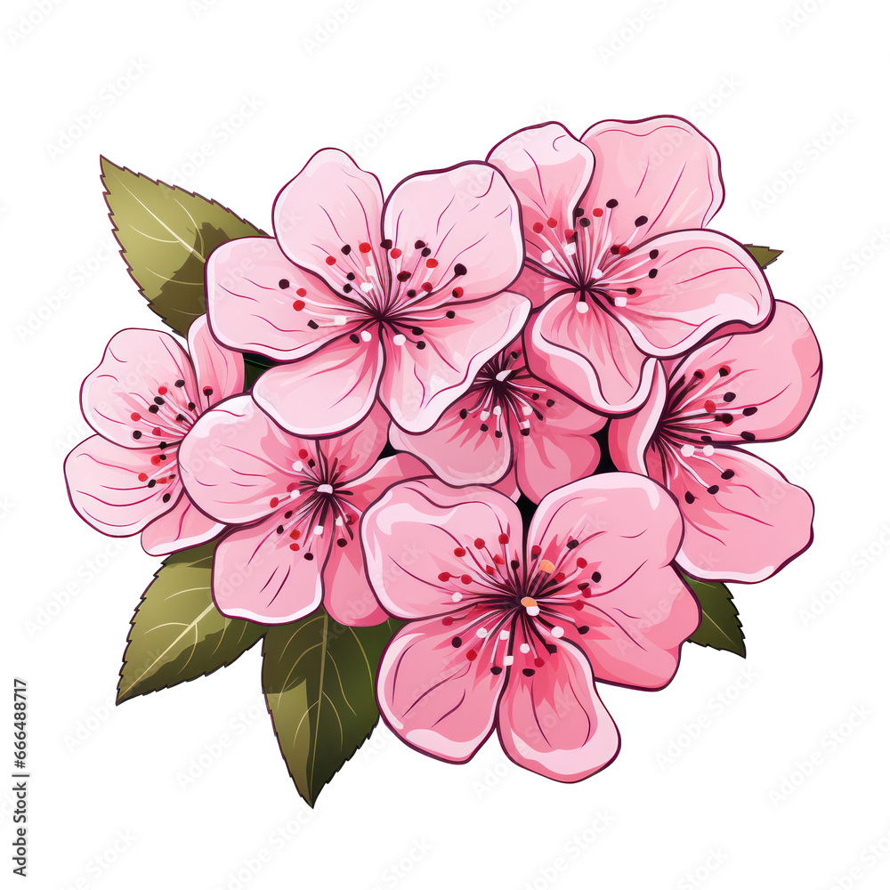 sakura flower simple illustration isolated