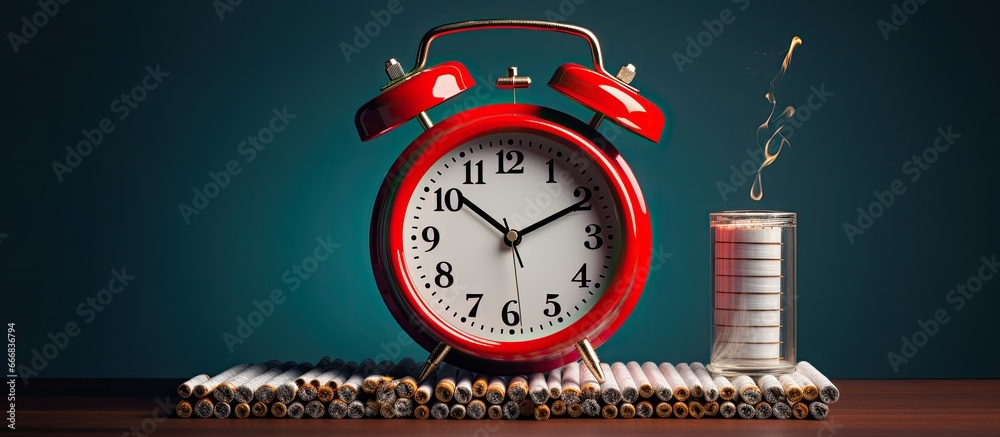 Explosive electronic clocks saying no Smoking