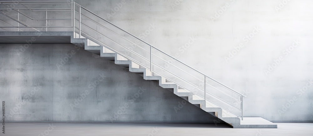 Metal stairs and wall