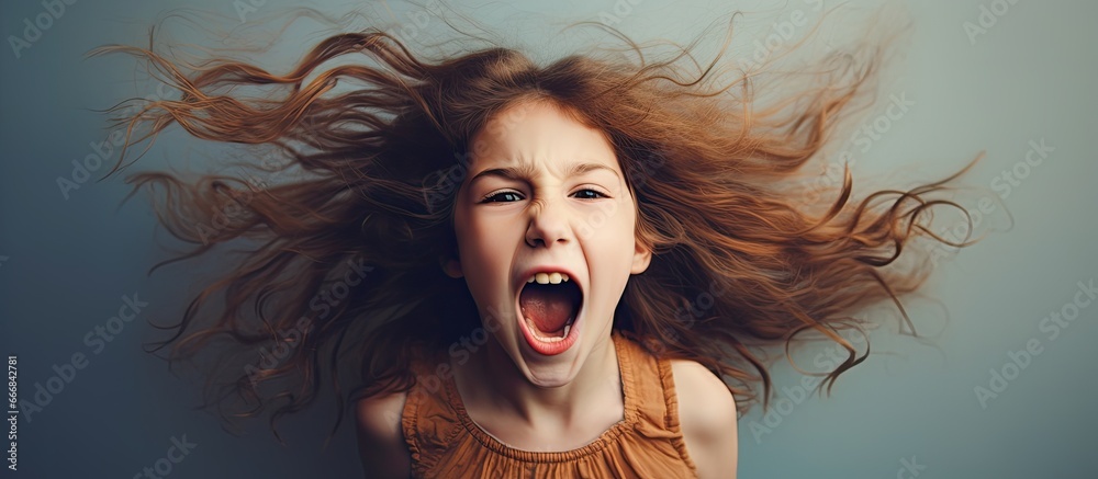 Violent expression of joy by a young girl