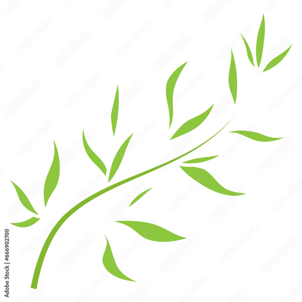 green bamboo leaves