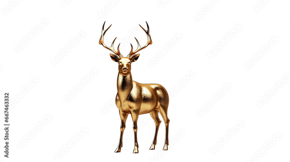 Gold Statue Deer