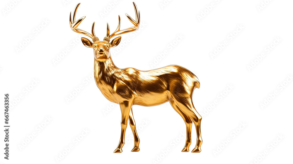 Gold Statue Deer