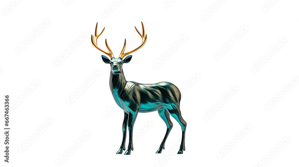 Gold Statue Deer