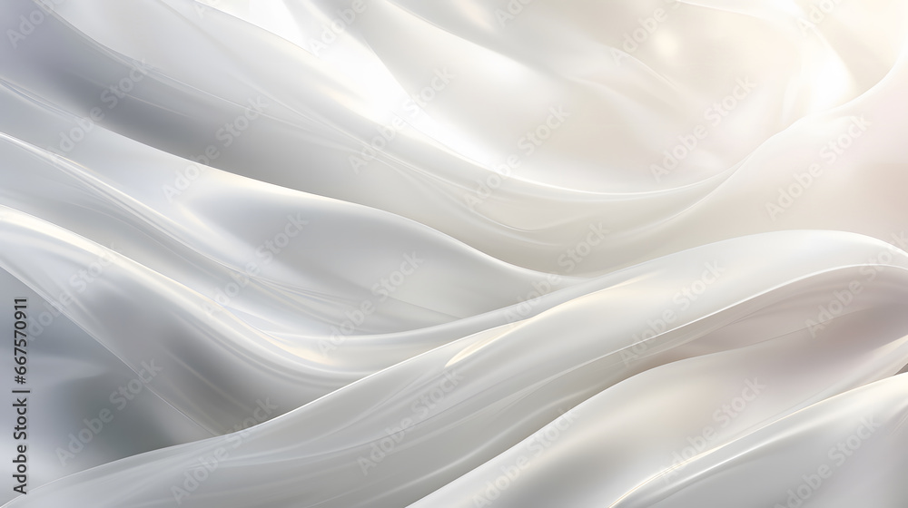 silk fabric background, The texture of the satin fabric of white color for the background