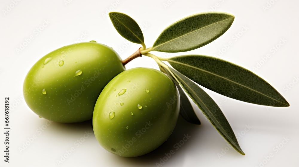 Olive isolated on white background.