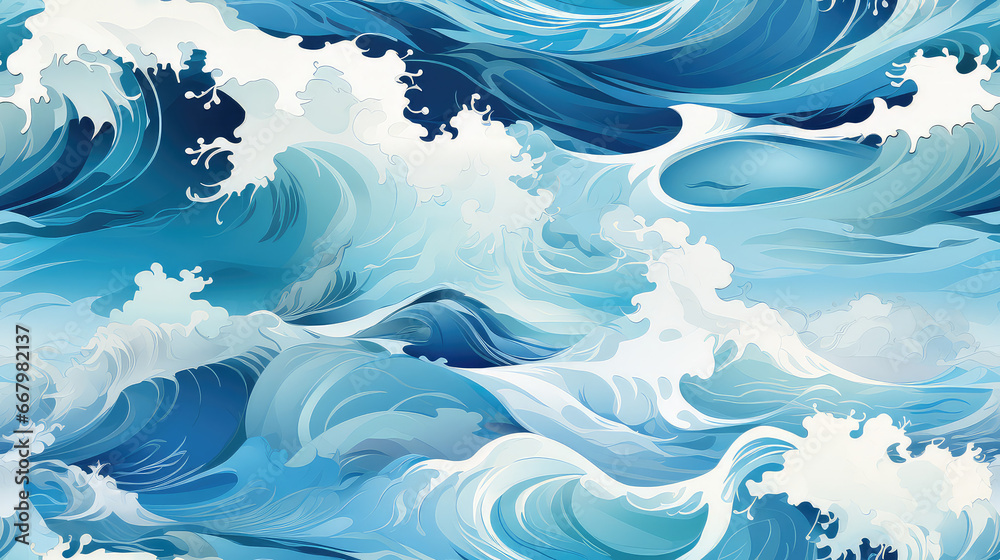 seamless wave background pattern