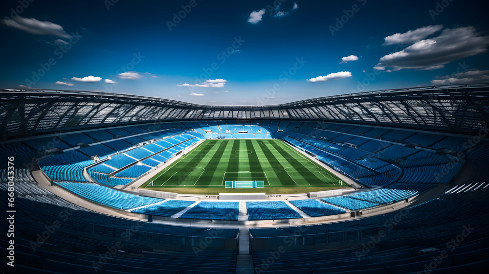 Aerial view  football architecture soccer stadium arena team city game competition sport, top view of a soccer stadium