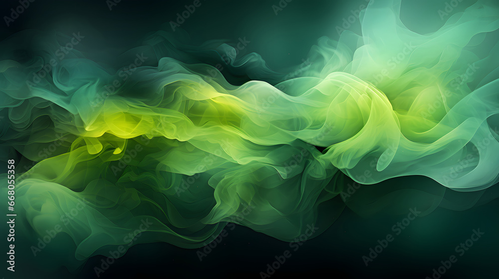 abstract smoke background, green smoke