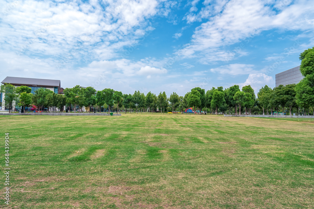 Urban parks, squares, and modern architectural landscapes