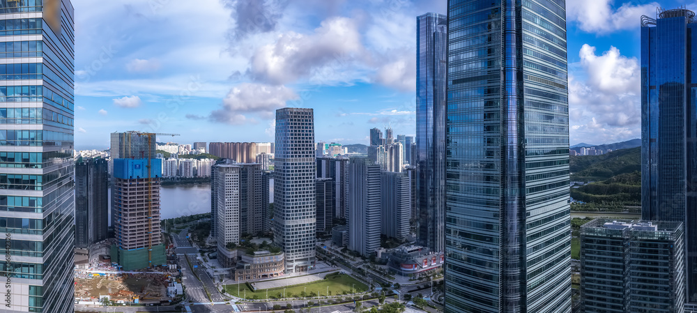 Aerial photography of modern architectural landscape skyline in Zhuhai, China