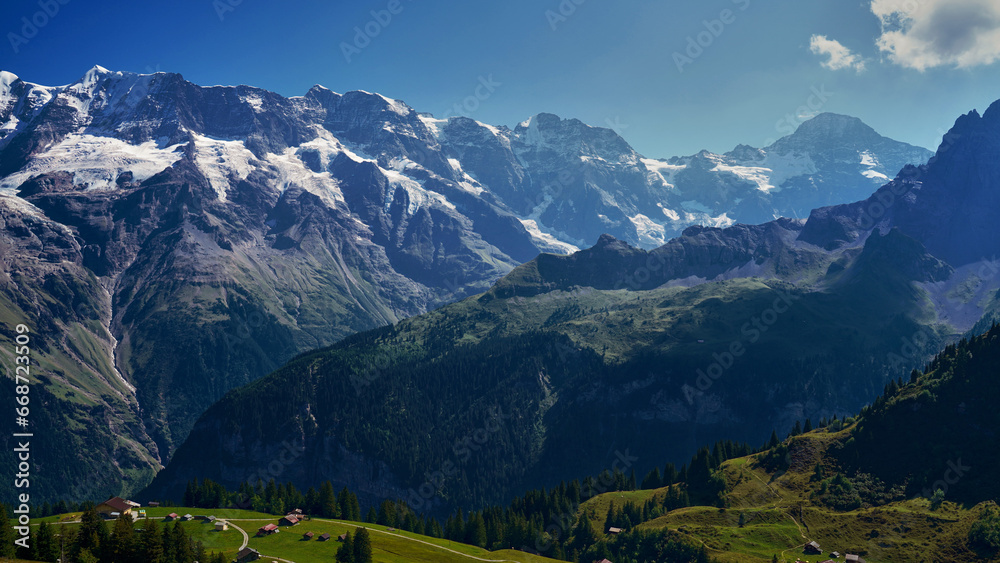 Swiss Alps in a sunny day