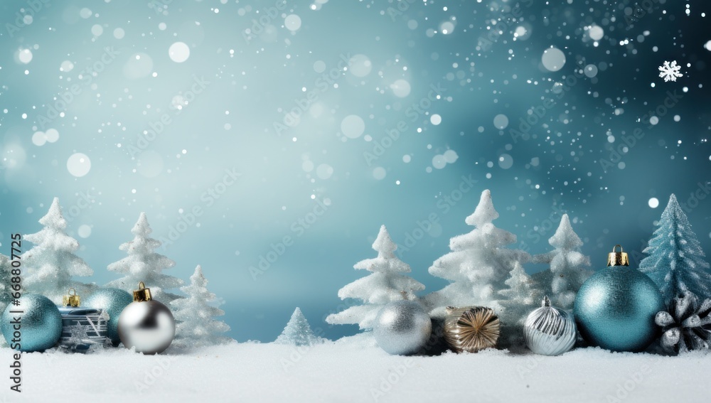 a blue and white christmas background with snowflakes