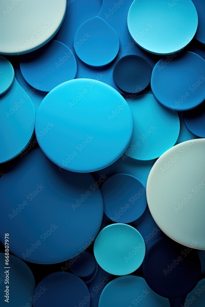 blue circles on a dark background