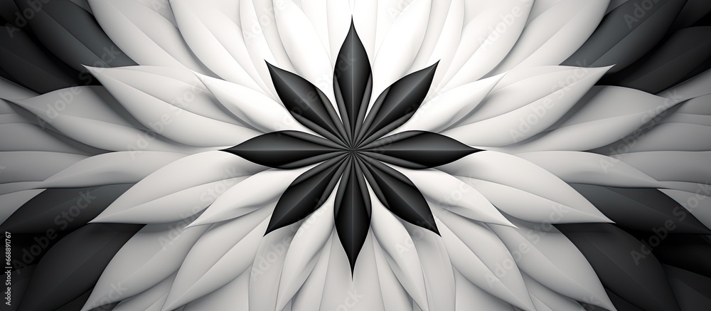 Seamless kaleidoscopic pattern black and white blur