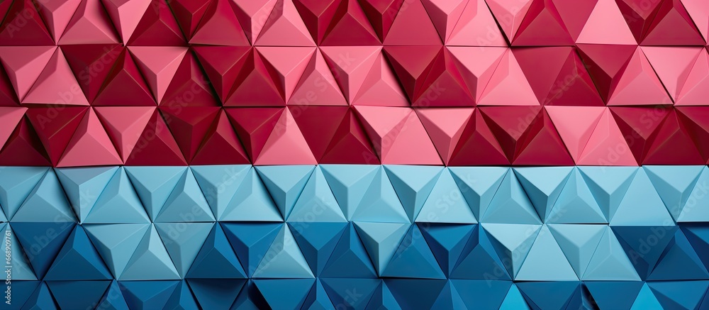 Patterned paper in a triangular shape